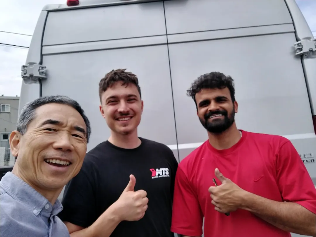 Morris with the MTS crew on delivery day.